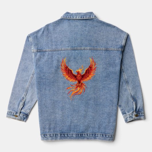 Phönix Vogel Jeansjacke (Rückseite)