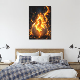 Phönix, wiedergeboren aus der ewigen Flamme Leinwanddruck