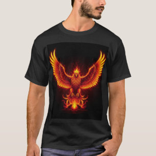 Phönix-Wiedergeburt – Feuerträchtiger mythischer V T-Shirt
