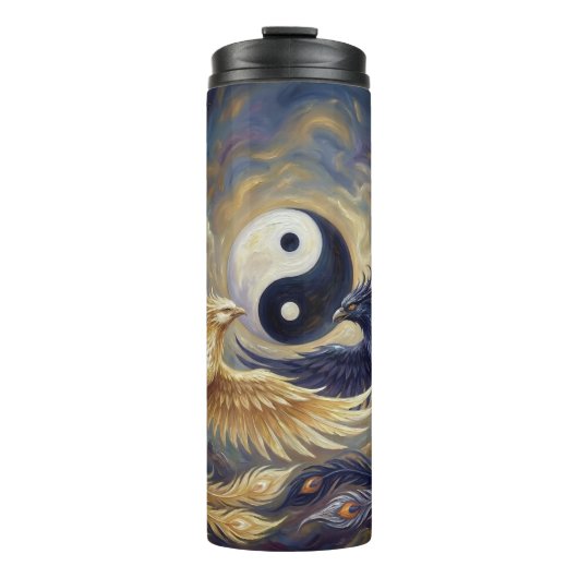 Phönix Yin Yang Thermosbecher (Vorderseite)