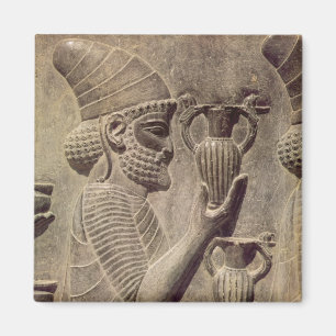 Phönizier, der zwei anbietend, Detailentlastung Magnet