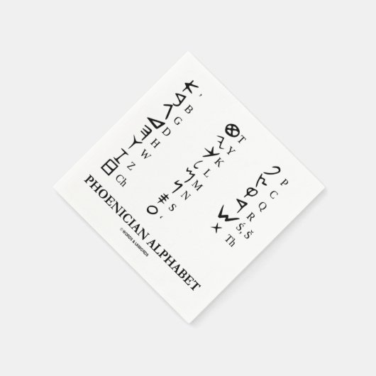 Phönizische Alphabet Linguistics Language Symbols Serviette (Ecke)