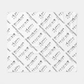 Phönizische Alphabet-Sprachsymbole Fleecedecke (Vorderseite (Horizontal))