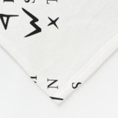 Phönizische Alphabet-Sprachsymbole Fleecedecke (Ecke)