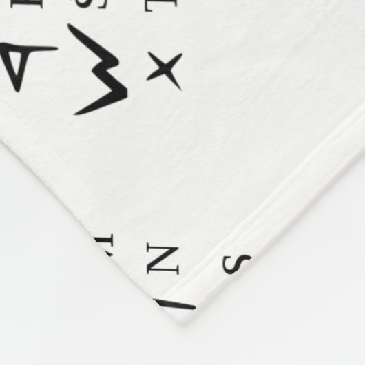 Phönizische Alphabet-Sprachsymbole Fleecedecke (Ecke)