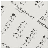Phönizische Alphabet-Sprachsymbole Stoff (Nahaufnahme)