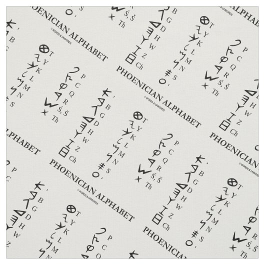 Phönizische Alphabet-Sprachsymbole Stoff (Muster)