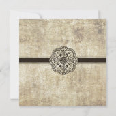 Phonograph Vintage Wedding Einladung Pink (Rückseite)