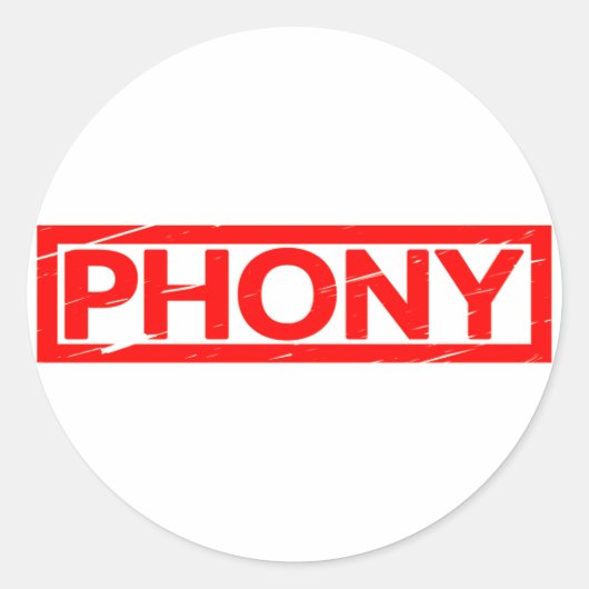 Phony Briefmarke Runder Aufkleber (Vorderseite)