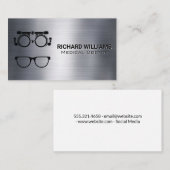 Phoropter | Augenarzt | Metallisch Visitenkarte (Vorne/Hinten)