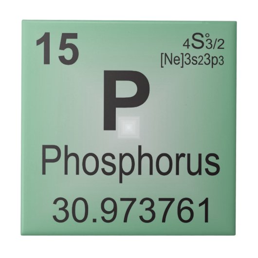 Phosphor-einzelnes Element - Periodensystem Fliese (Vorderseite)