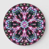 Phosphorescence Stellar Kaleid Große Wanduhr (Vorderseite)