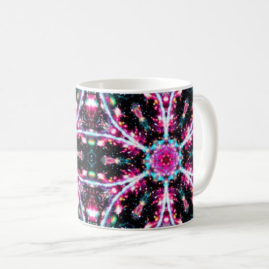 Phosphorescence Stellar Kaleid Kaffeetasse (VorderseiteRechts)