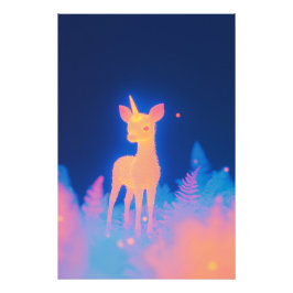 Phosphorescent Amber Fawnicorn Fotodruck