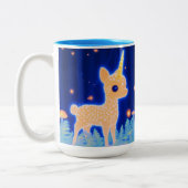 Phosphorescent Fawnicorn Zweifarbige Tasse (Links)