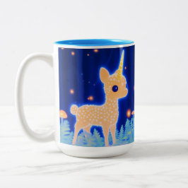 Phosphorescent Fawnicorn Zweifarbige Tasse