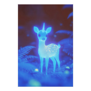 Phosphorescent Sapphire Fawnicorn Fotodruck