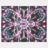 Phosphoreszenz Zen Lotus Fleecedecke (Vorderseite (Horizontal))