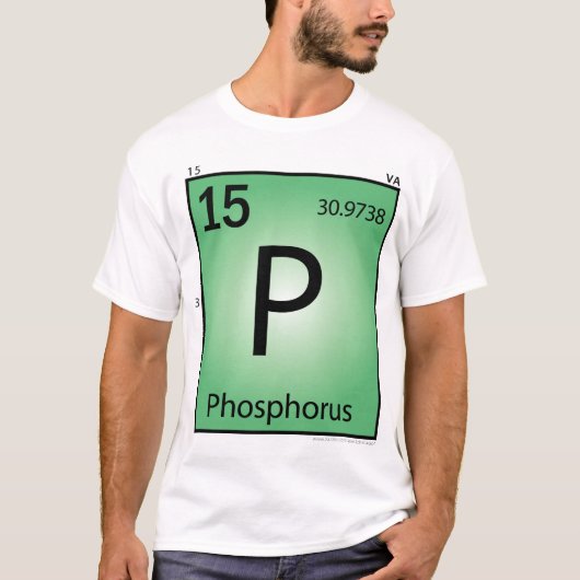 Phosphoriger (P) Element-T - Shirt - nur Front (Vorderseite)