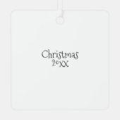 Photo and Custom Text Personalized Holly Ornament Aus Metall (Rückseite)