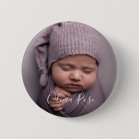 Photo and Text Personalized Button (Vorderseite)