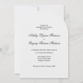 Photo Arch Shaped Grey Wedding Invitation Einladung (Vorderseite)