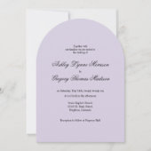 Photo Arch Shaped Lavender Wedding Invitation Einladung (Vorderseite)