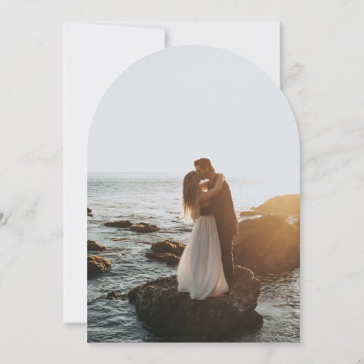 Photo Arch Shaped Wedding Invitation Einladung (Rückseite)