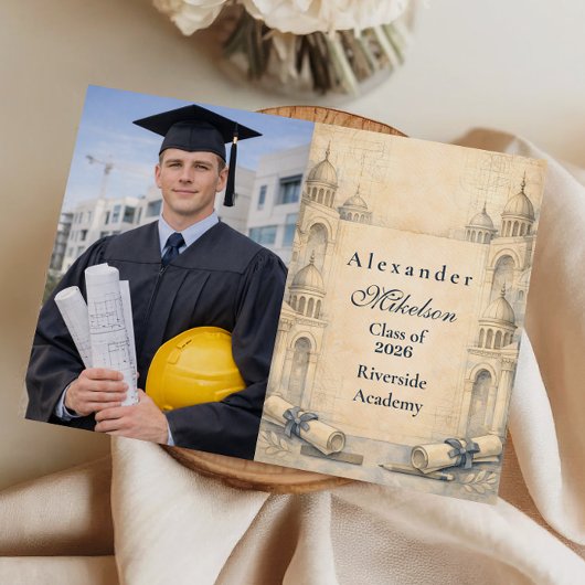 Photo Architecture Drafting Tools Graduation Ankündigung