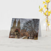 Photo at Bow Bridge in Central Park, NYC Karte (Gelbe Blume)