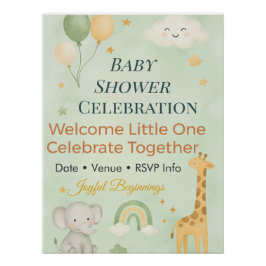 Photo Backdrop Family Gathering Keepsake | Elegant Poster