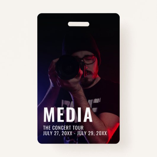 Photo Background Media Pass ID Badge Ausweis (Vorderseite)
