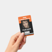 Photo Badge - Orange and Black Ausweis (Handheld)
