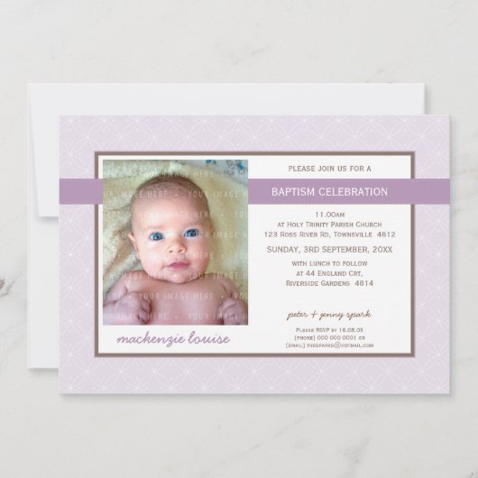 PHOTO BAPTISM INVITE :: glory 5L Einladung (Vorderseite)