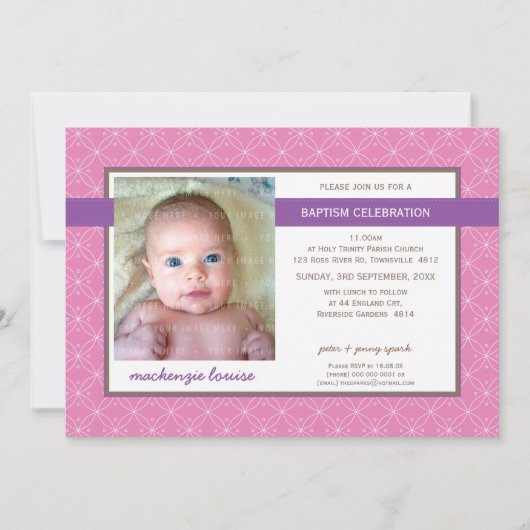 PHOTO BAPTISM INVITE :: glory 7L Einladung (Vorderseite)