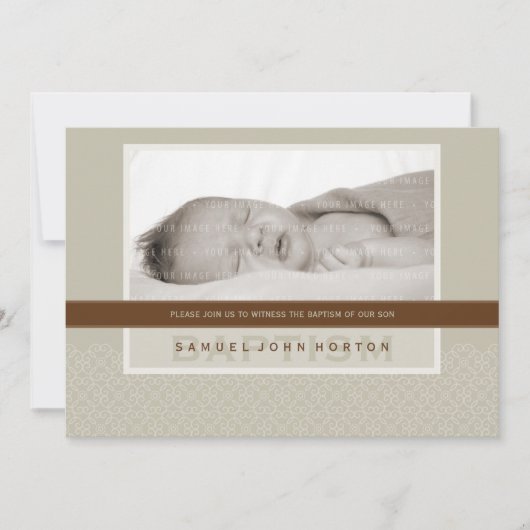 PHOTO BAPTISM INVITE :: sweetly said 1L Einladung (Vorderseite)
