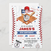 Photo Baseball Birthday Invitation Einladung (Vorne/Hinten)