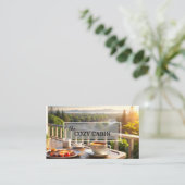 Photo Bed and Breakfast Business Card Visitenkarte (Stehend Vorderseite)