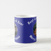 Photo Best Cat Dad Ever Custom Pet Name Blue  Kaffeetasse (Mittel)