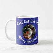 Photo Best Cat Dad Ever Custom Pet Name Blue  Kaffeetasse (Links)
