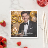 Photo birthday party luncheon serviette (Beispiel)