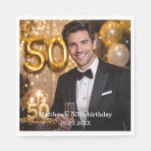 Photo birthday party luncheon serviette (Vorderseite)