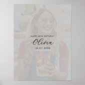 Photo Birthday Signature Guest Book Poster (Vorne)