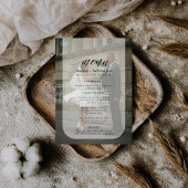 photo Black and White Wedding Menu Menükarte