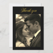  Photo Black Gold  Dankeskarte (Vorderseite)