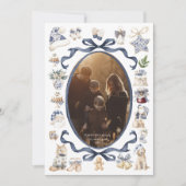 Photo Blue Nutcracker Christmas Feiertagskarte (Vorderseite)