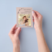 Photo Blush Pink Graduation Party Save the Date Flyer (Gruppe)