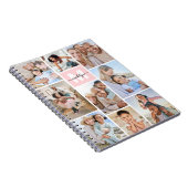 Photo Blush Pink Monogram Notizblock (Rechte Seite)