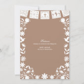 Photo Boho Brown Cielito Lindo Twins Baptis Einladung (Rückseite)