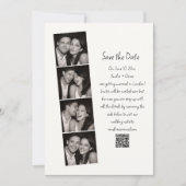 Photo Booth Strip Handwritten Script Wedding Fun  Save The Date (Vorderseite)